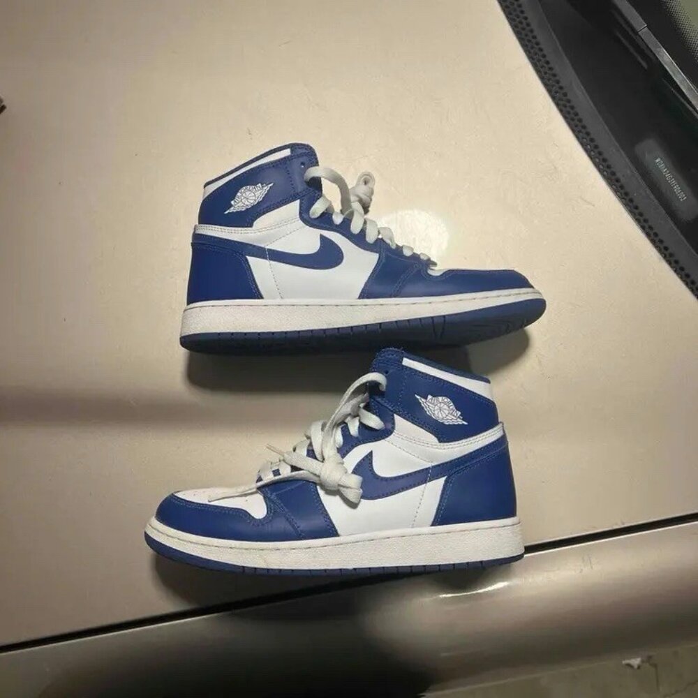 Air Jordan 1 High OG BG 'Storm Blue' 575441 127 Gs Size 6.5y/ 8 Women Clean No B